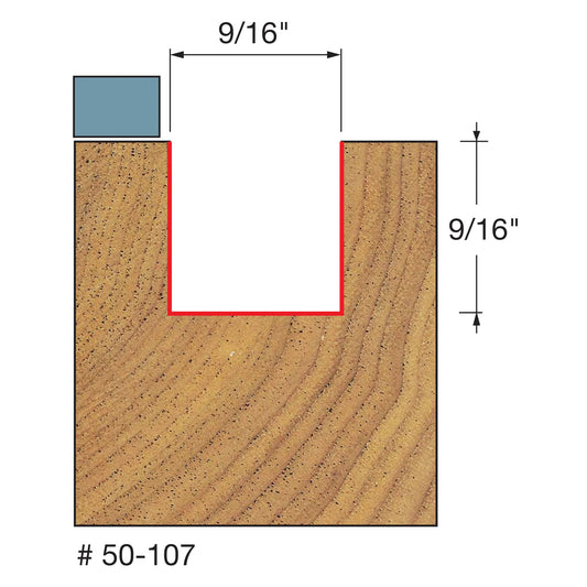 Freud, 50-107 9/16'' Top Bearing Flush Trim Router Bit 1/4'' Shank