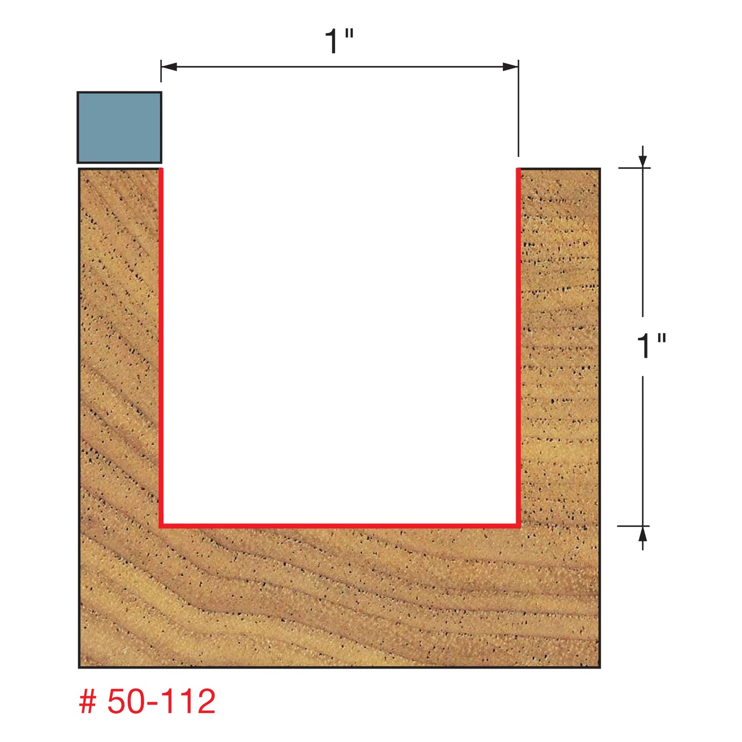 Freud, 50-112 1'' Top Bearing Flush Trim Router Bit 1/2'' Shank