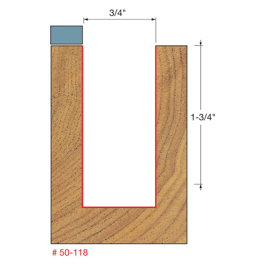 Freud, 50-118 Top Bearing Flush Trim Router Bit 1/2'' Shank