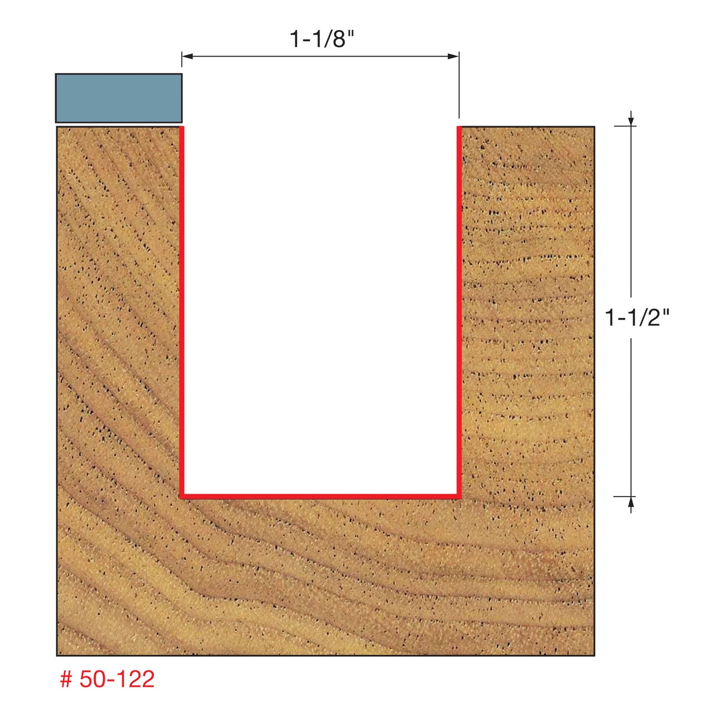 Freud, 50-122 1-1/8'' Top Bearing Flush Trim Router Bit 1/2'' Shank