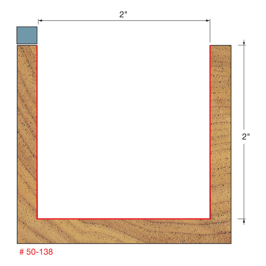 Freud, 50-138 Embout de coupe affleurant à roulement supérieur de 2'', tige de 1/2'' 13248
