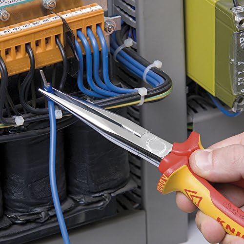 Knipex 26 18 200 SBA 8-Inch Long Nose Pliers with Cutter 1000-Volt Rated