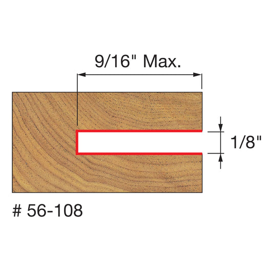 Freud, 56-108 1/8'' Three Wing Slotting Cutter 5/16'' Bore