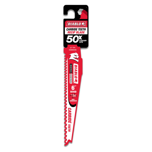 Diablo, DS0606VCWC 6" 5/7 TPI Carbide Tip Reciprocating Saw Blade