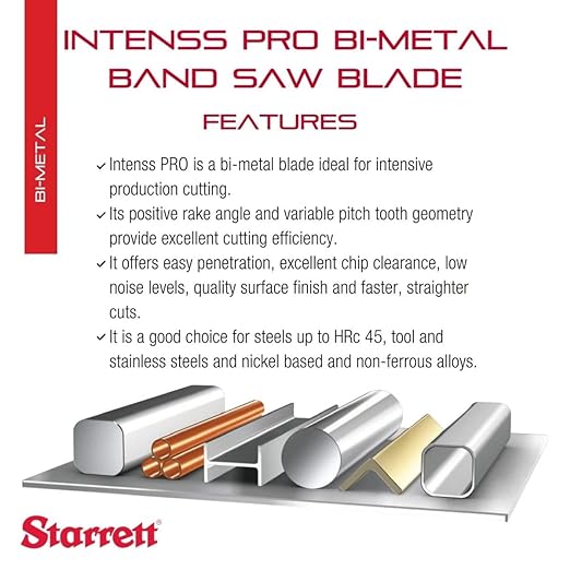 Starrett, Intenss Pro M42 10 to 14 TPI Bandsaw Blade 93'' x 3/4''