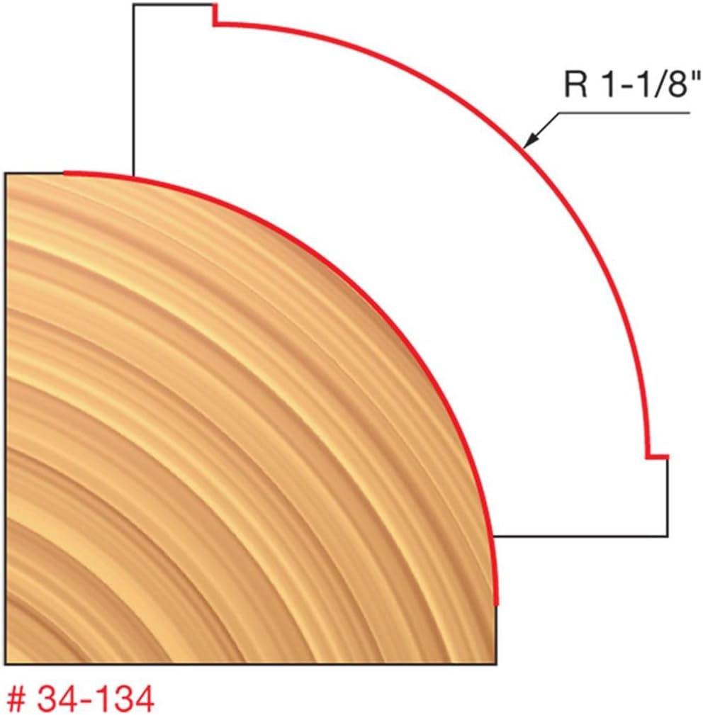 Freud 1-1/8-Inch Radius Rounding Over Bit 34-134Q