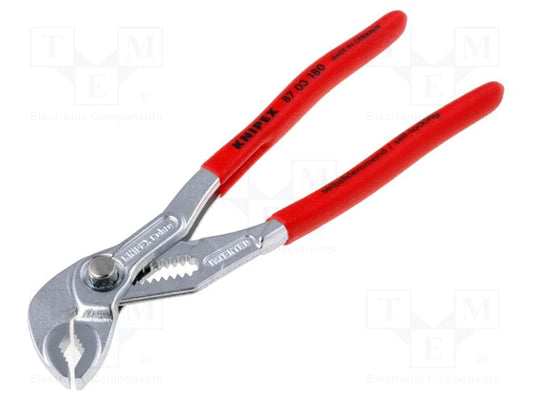 Knipex Cobra, 87 03 180 7 inch Chrome Plated Water Pump Pliers