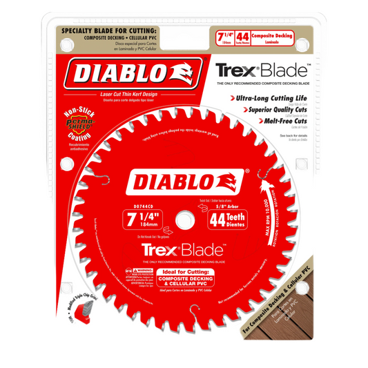 Freud Diablo 7¼-inch Composite Decking Trex Blade D0744CDC