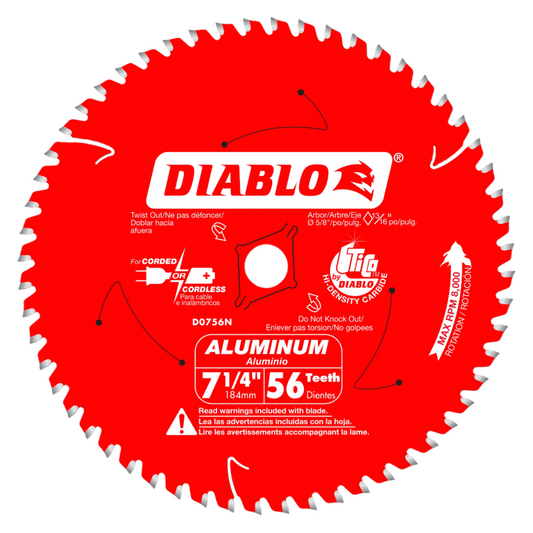 Diablo D0756N 7 1/4 in Thick Aluminum Cutting Saw Blade