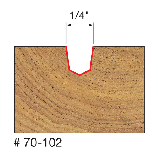 Freud, 70-102 1/4'' 'V' Veining Router Bit 1/4'' Shank