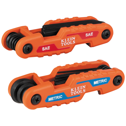Klein Tools Compact Folding Hex Key Set, SAE and Metric Model # 70542