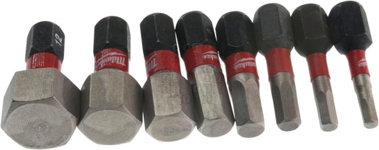 Milwaukee, 48-32-4617 8-Piece METRIC SHOCKWAVE 1 in. Impact Metric Hex Insert Bit Set