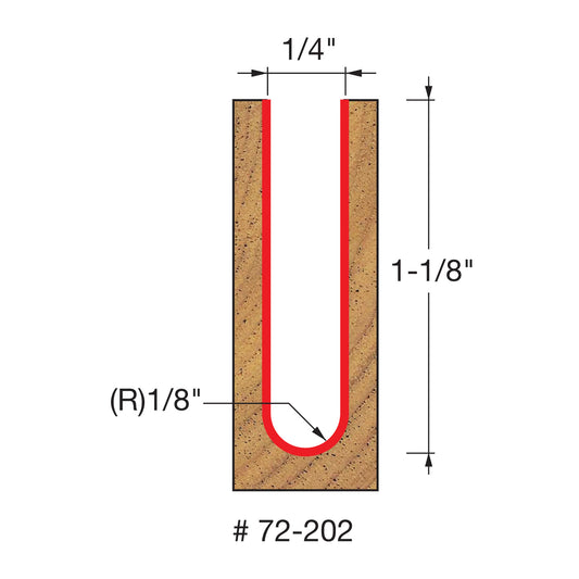 Freud 72-202 Up Cut Spiral Ball Nose Router Bit