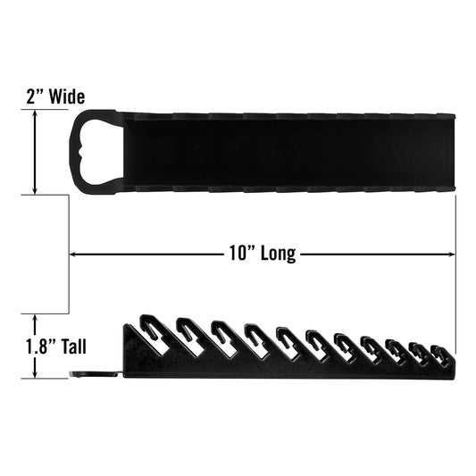 Ernst, 5077 11 Tool GRIPPER Stubby Wrench Organizer - Black