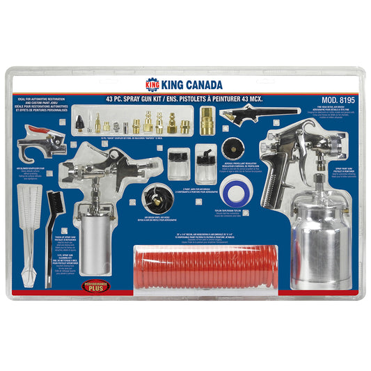 King, 8195 43pc. Spray Gun Kit