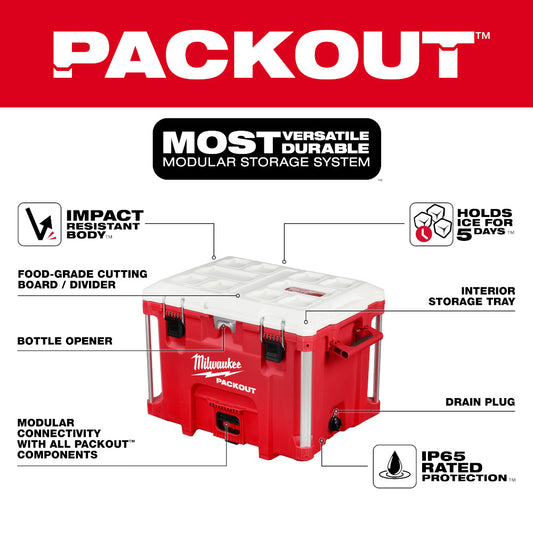 Milwaukee, 48-22-8462 PACKOUT 40QT XL Cooler