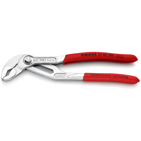Knipex Cobra, 87 03 180 7 inch Chrome Plated Water Pump Pliers
