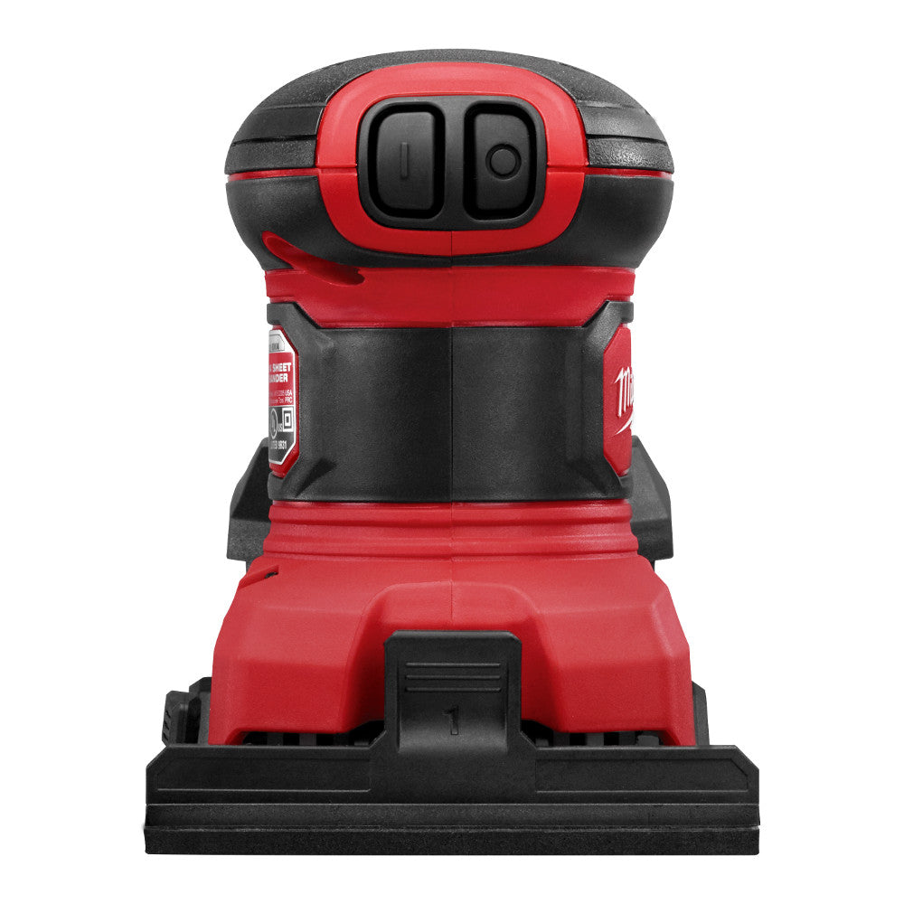 Milwaukee 6033-21 Ponceuse à main compacte orbitale 14 000 OBM 3 A 1/4 feuille avec bac à poussière