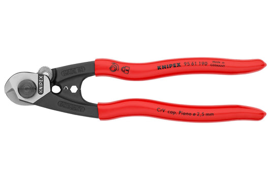 Knipex, 95 61 190 SBA 7 1/2'' Wire Rope Cutters