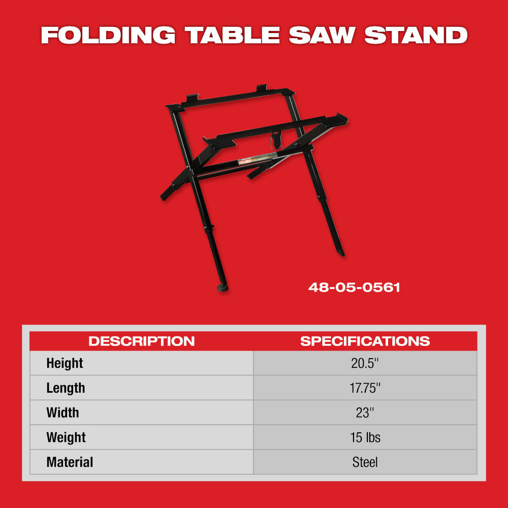 Milwaukee, 48-08-0561 Folding Table Saw Stand