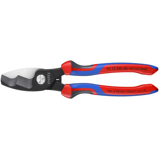 Knipex, 95 12 200 SBA 8" Cable Shears-Twin Cutting Edges