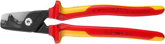 Knipex 6 1/4" Step Cut Cable Shears-1000V Insulated 95 18 160 US