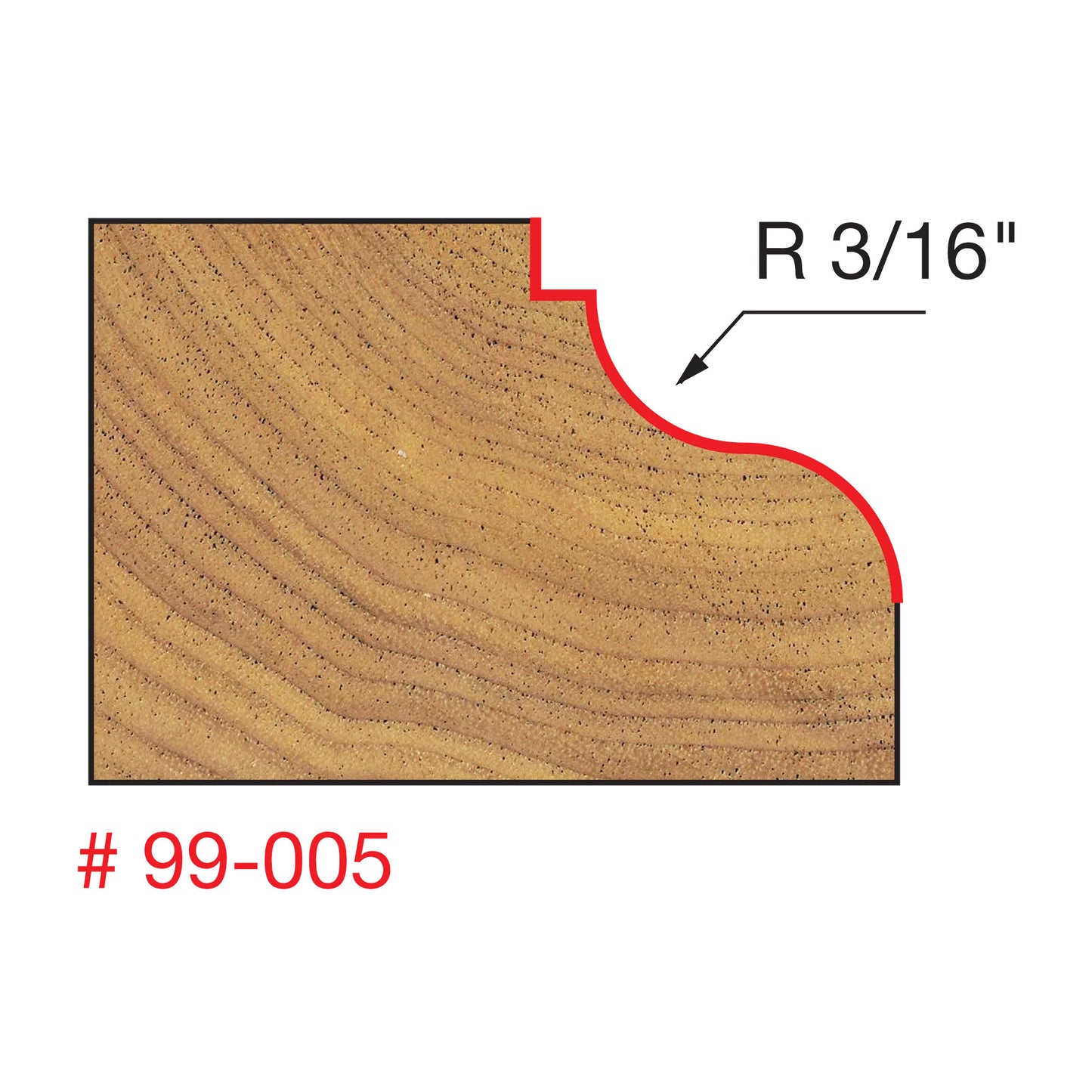 Freud, 99-005 Quadra-Cut 3/16'' Radius Classical Roman Ogee Router Bit