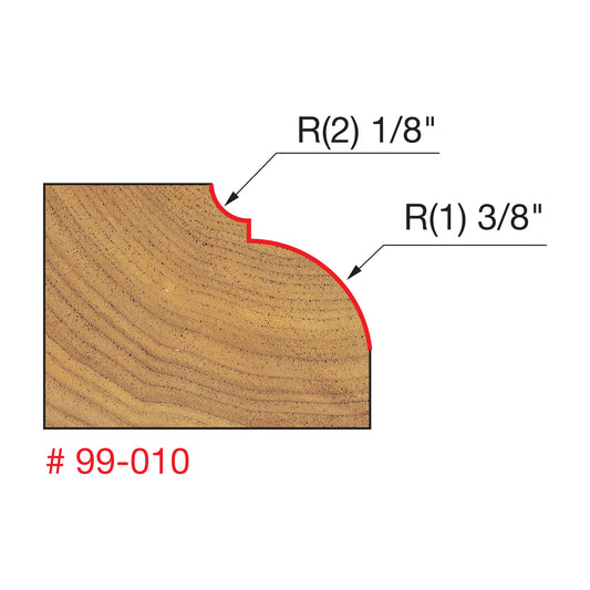 Freud, 99-010 1-1/2'' Dia Quadra-Cut Table Top Classical Router Bit