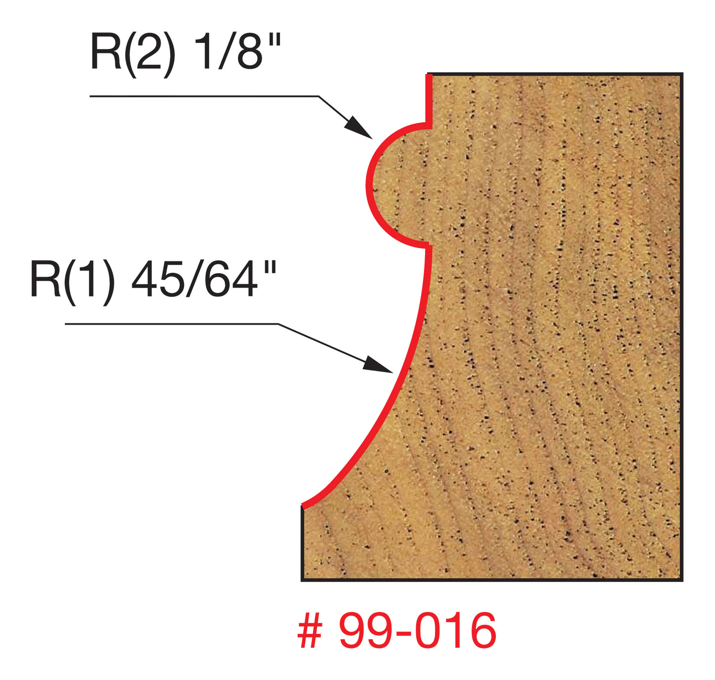 Freud, 99-016 Embout pour moulage de visage, tige 1/2''