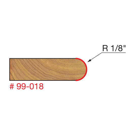 Freud, 99-018 1/8'' Canoe Joint Router Bit 1/2'' Shank