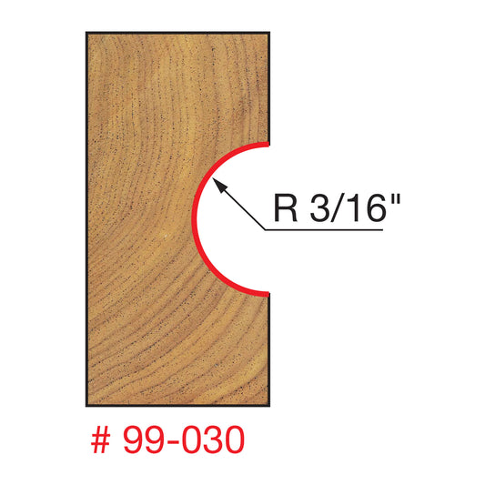 Freud, 99-030 Embout à flûte à rayon 3/16'', tige 1/2''