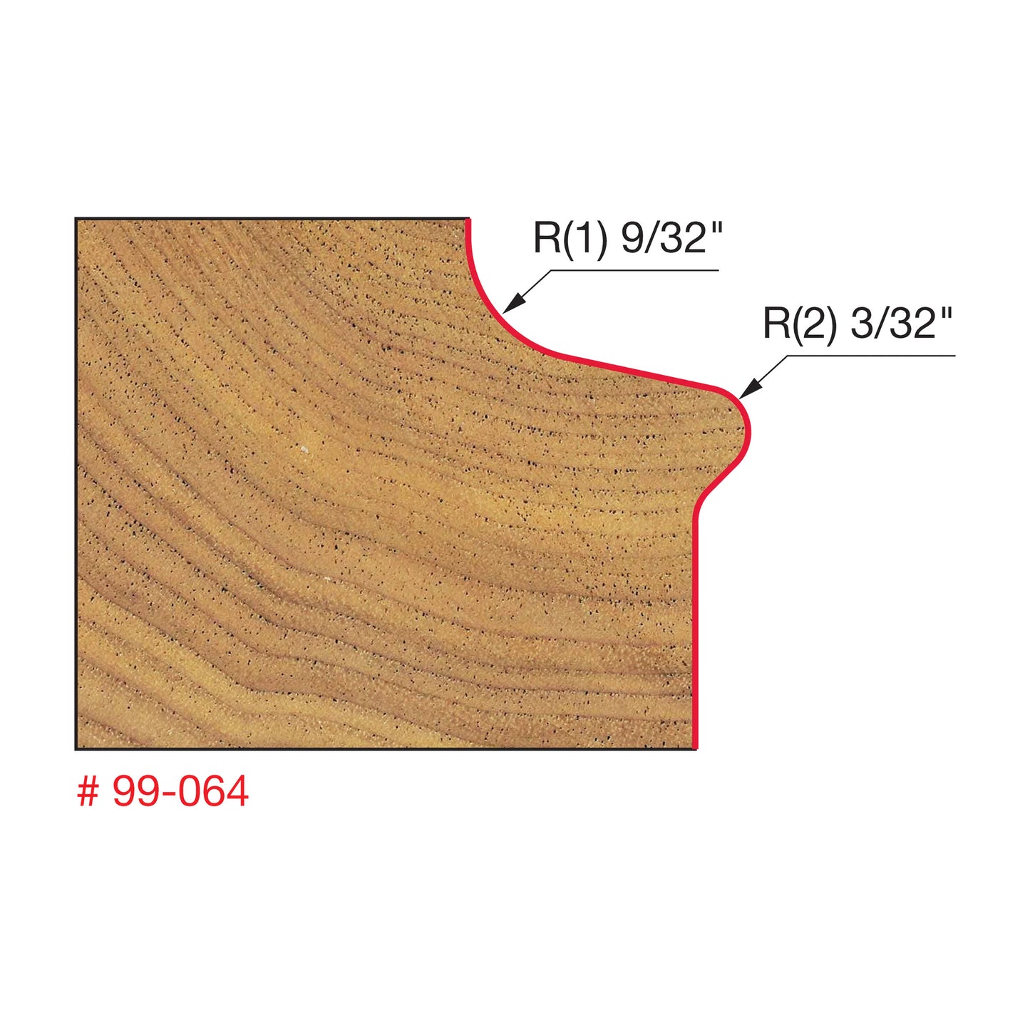 Freud, 99-064 Finger Pull Door Lip Router Bit 1/2'' Shank
