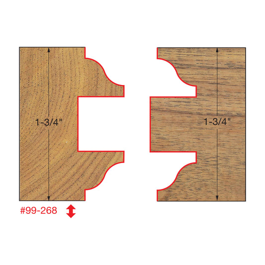 Freud, 99-268 Entry & Interior Door Router Bit System (Ogee Profile) 1/2'' Shank