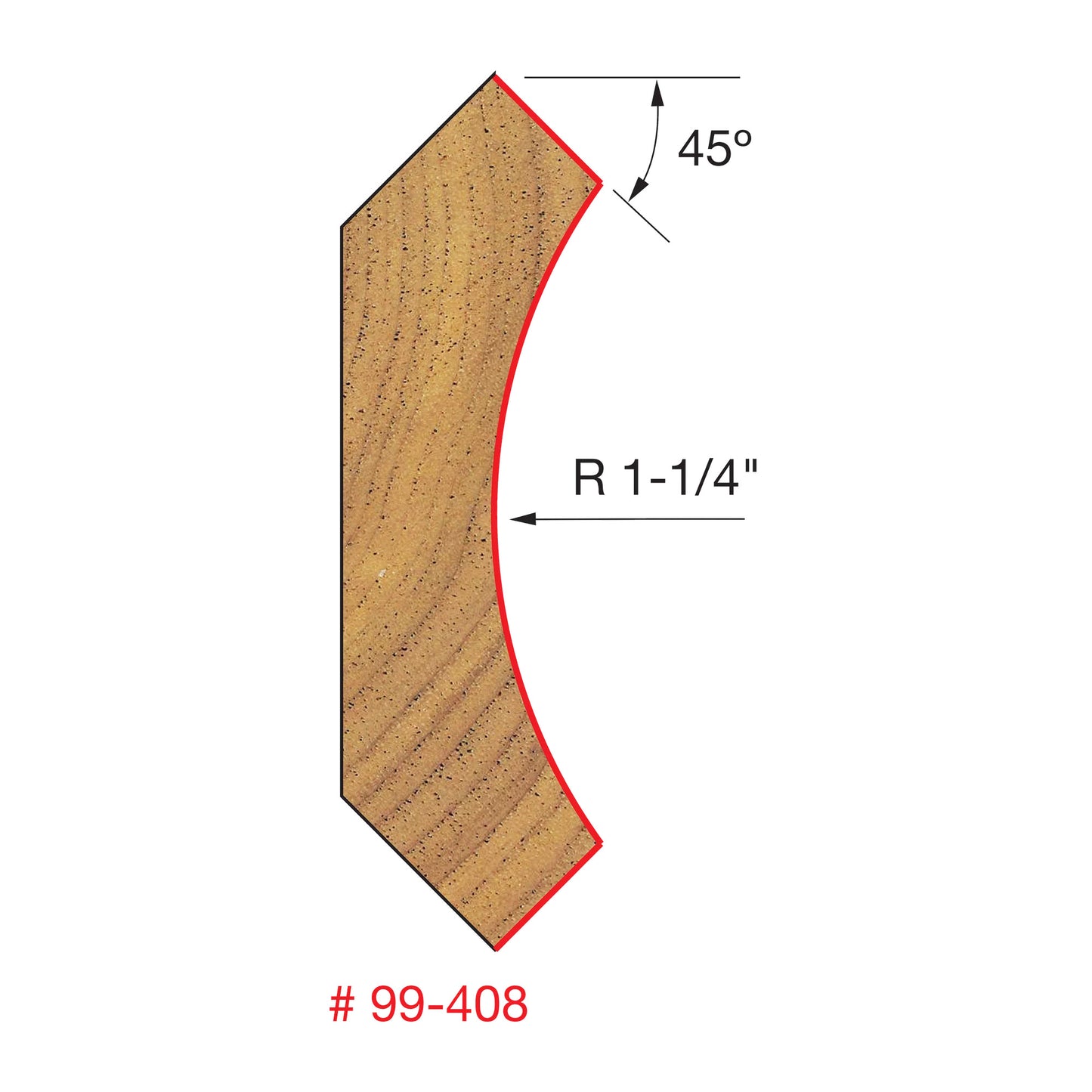 Freud, 99-408 Mèche à moulure de couronne, tige 1/2'' 14362