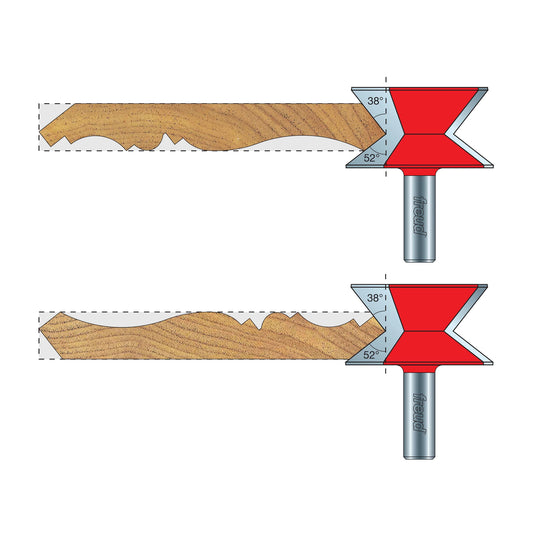 Freud, 99-421 Crown Molding Bevel Cutter 1/2'' Shank Router Bit
