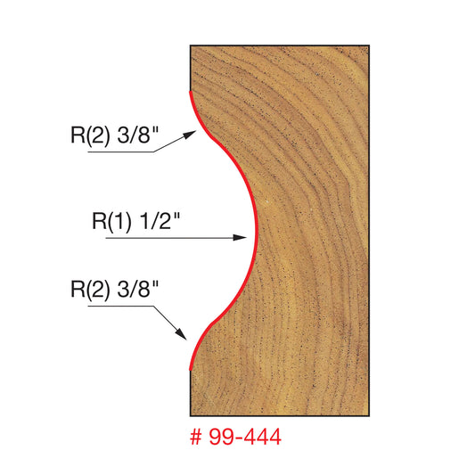 Freud, 99-444 Hand Rail Router Bit 1/2'' Shank