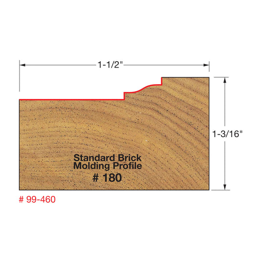 Freud, 99-460 Brick Molding Router Bit (Profile #180) 1/2'' Shank