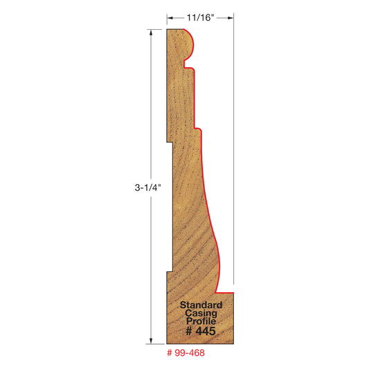 Freud, 99-468 Casing Router Bit (Profile #455) 1/2'' Shank