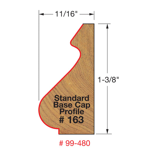 Freud, 99-480 Base & Cap Router Bit (Base Cap #163) 1/2'' Shank