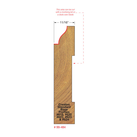 Freud, 99-484 Base & Cap Router Bit (Base Molding) 1/2'' Shank