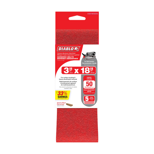 Diablo 3'' x 18'' Sanding Belts 5 Packs