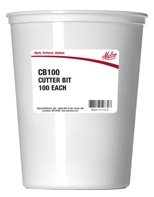 Malco CB100 Replacement Cutter Bits for Cutter HC1 / HC2 100 Pack