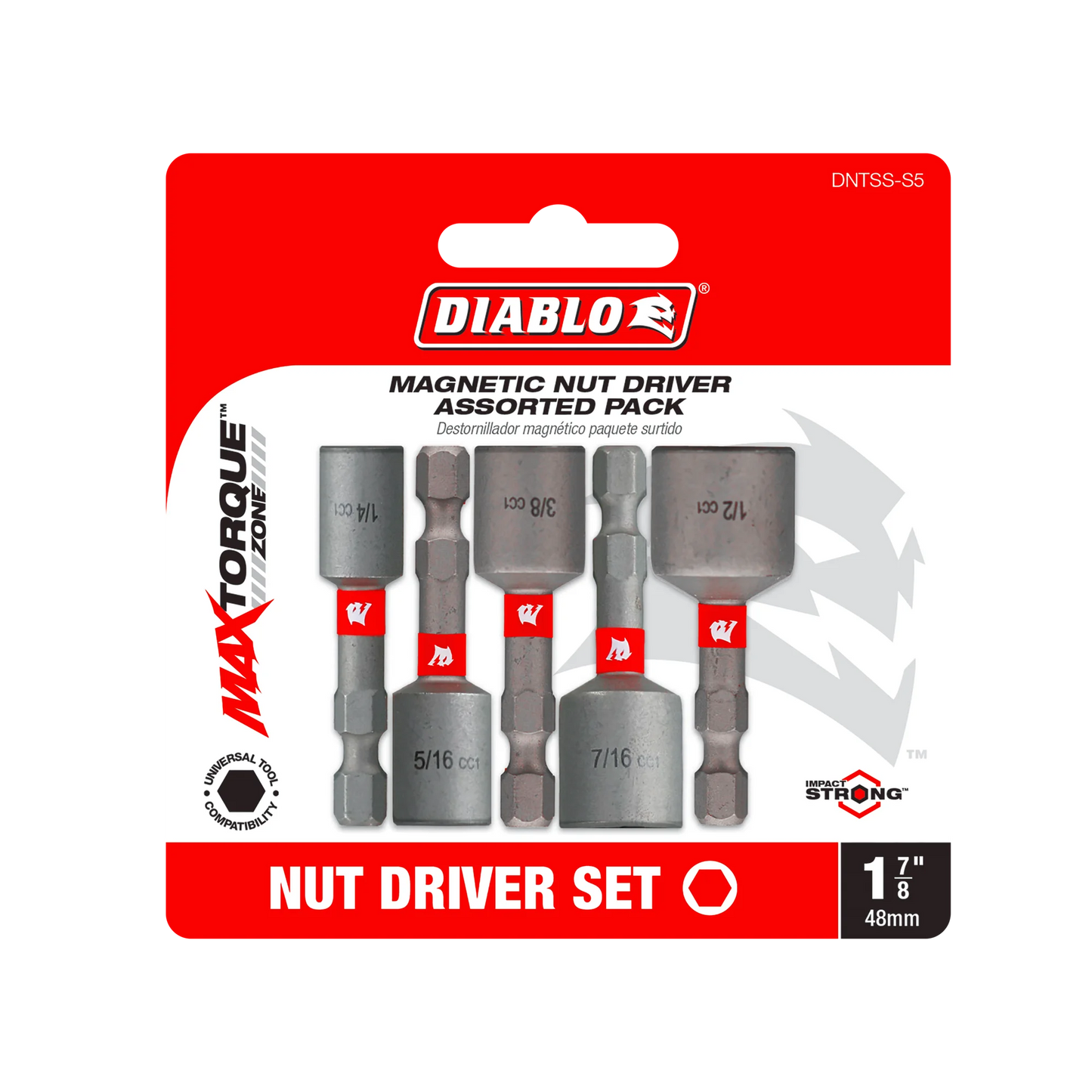 Diablo, Setters d'écrous magnétiques 1-7/8" de longueur