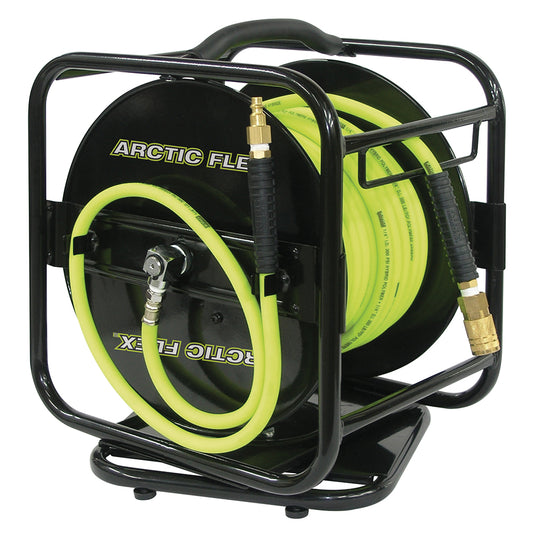 King, K-10014FRL Manual Air Hose Reel With Hybrid Polymer Air Hose 1/4'' X 100'