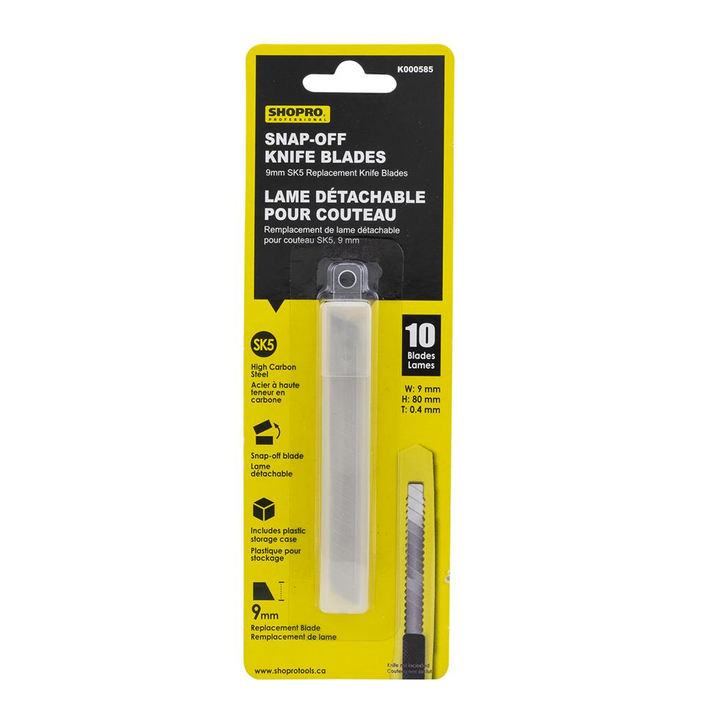 ROK, K000585 10 PC 9 mm Replacement Snap-off Knife Blade