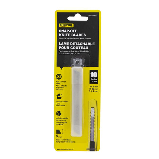 ROK, K000585 10 PC 9 mm Replacement Snap-off Knife Blade