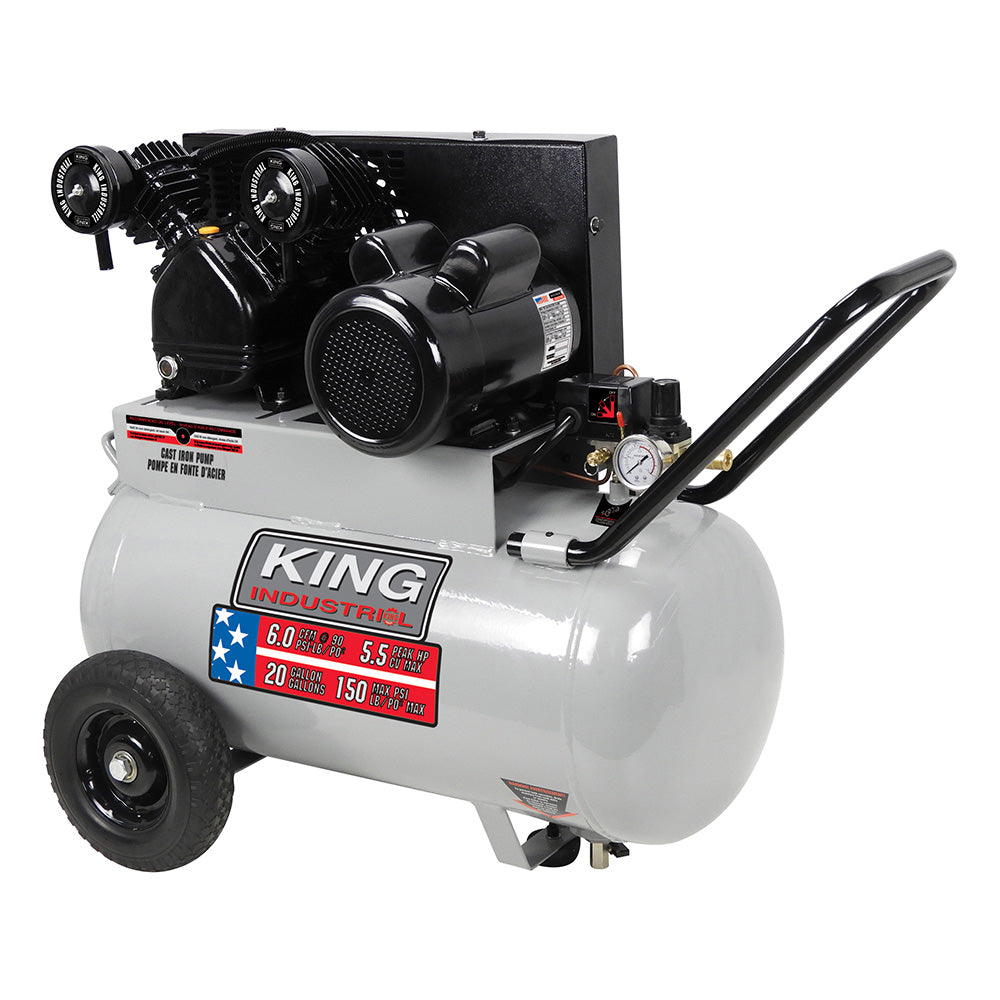 King, KC-2051H2 5-1/2 Peak HP 20 Gallon Air Compressor