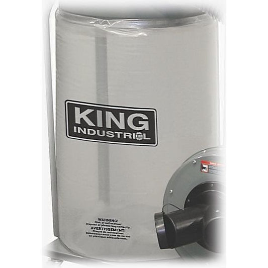 King, KDCB-5 Lot de 5 sacs collecteurs de poussière en plastique transparent avec fond 15513