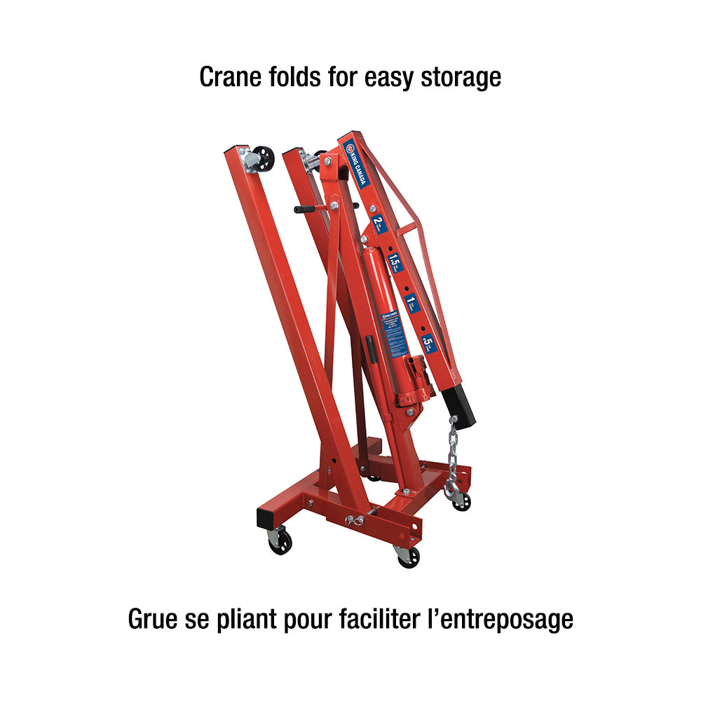 King, KFC-2TC Grue d'atelier pliante de 2 tonnes 16691