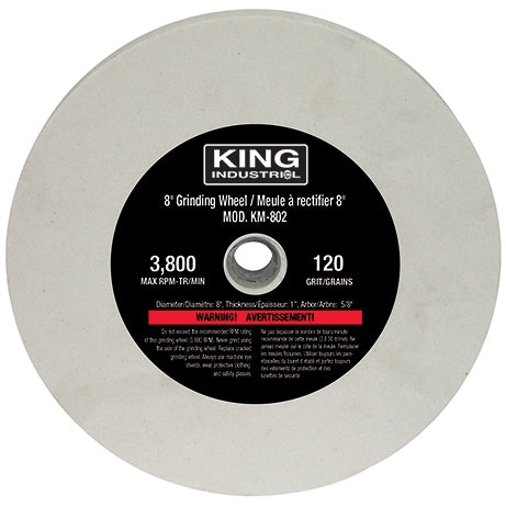 King Replacement, KM-802 8" -120 GRIT Grinding Wheel fits King Sharpener md# KC-895LS